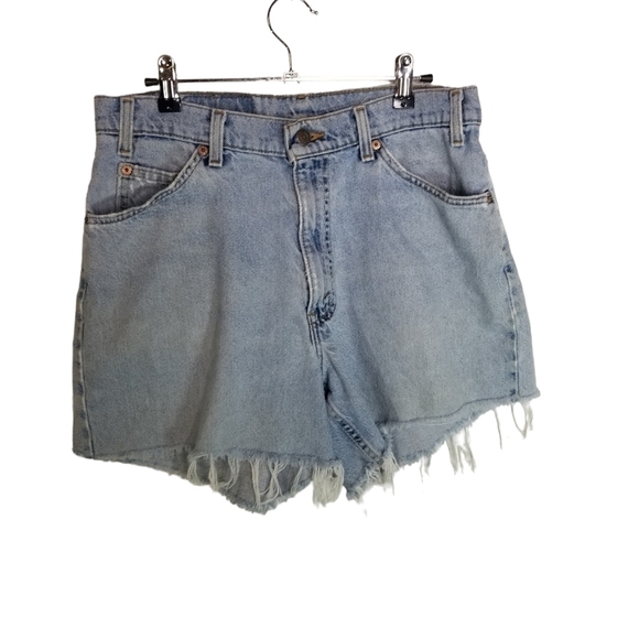 Vtg Levis 560 orange tab cut off jean shorts usa - Picture 2 of 11